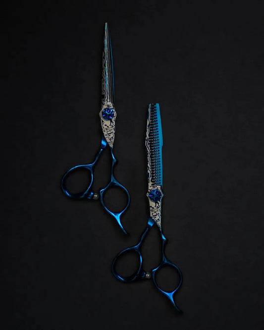 Kuroko Noir Series 6" Japanese Steel Hairdressing Scissors Sakura Scissors Hairdressing scissors, barber scissors Sakura Scissors