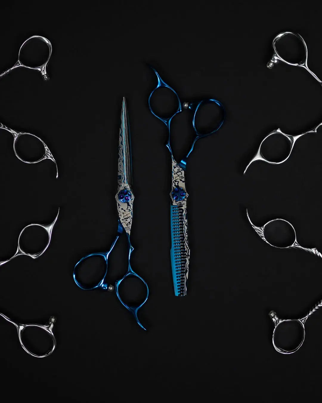 Kuroko Noir Series 6" Japanese Steel Hairdressing Scissors Sakura Scissors Hairdressing scissors, barber scissors Sakura Scissors