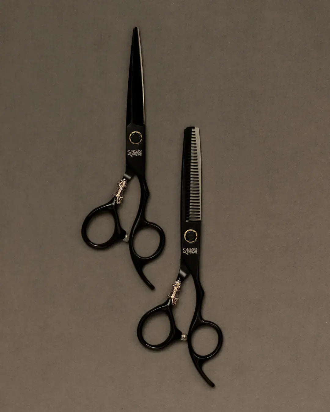 Kuroku Noir Series 6" Japanese Steel Hairdressing Scissors Sakura Scissors Hairdressing scissors, barber scissors Sakura Scissors